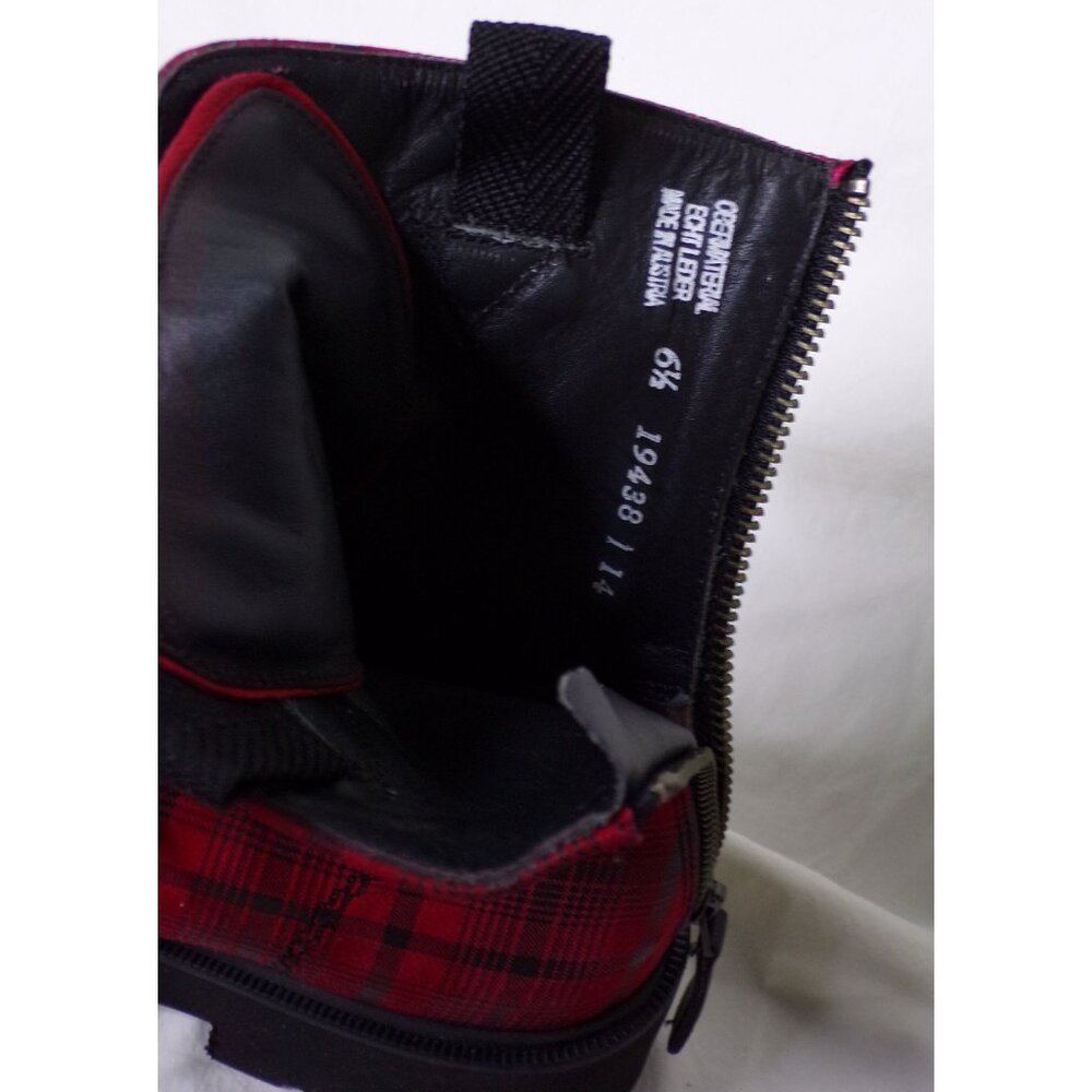 🆕 PAUL GREEN Bronx Platform Ankle Boot 9 Red Plaid - Picture 9 of 10